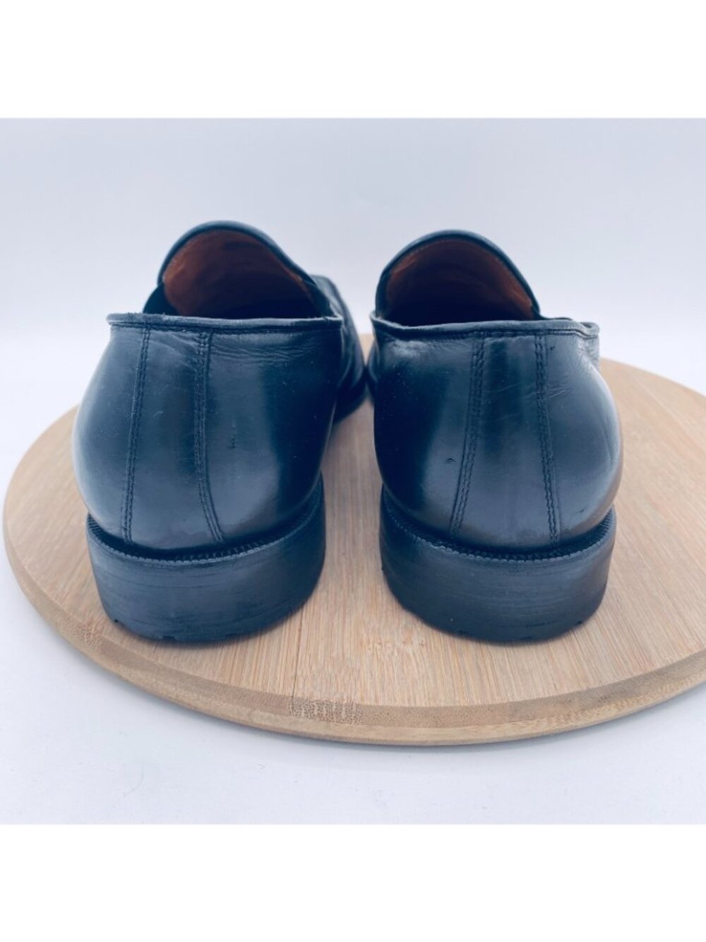 Allen Edmonds Merano Shoes Mens 13 Black Leather Driving Loafers Italy - Picture 9 of 12